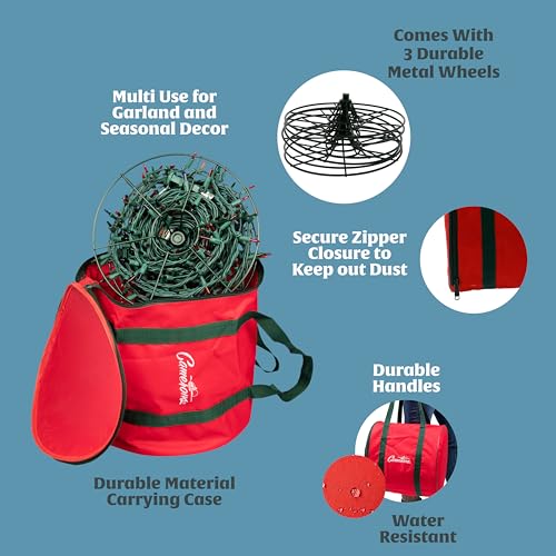 Christmas Light Storage Reels Container - Heavy Duty Metal