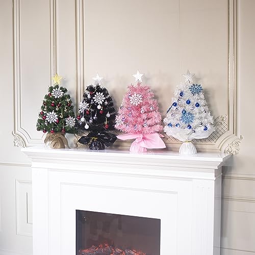 DIY White Tabletop Christmas Tree with LED Lights