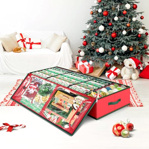 Christmas Wrapping Paper Storage Container, 40 Inch Organizer