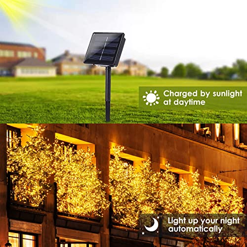 Solar Fairy Lights for Christmas Garden Decoration (Warm White)