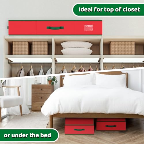 Christmas Wrapping Paper Storage Container, 40 Inch Organizer