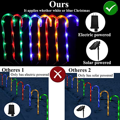 Solar Candy Cane Lights: Festive Outdoor Decor
