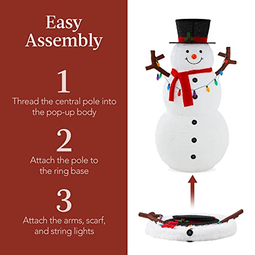 5ft Lighted Pop-Up Snowman - Large Christmas Decoration