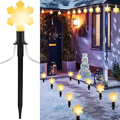 Outdoor Snowflake Christmas Lights: Festive Yard Decorations