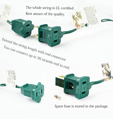 Multicolor Christmas Lights: 70 LEDs, UL Certified