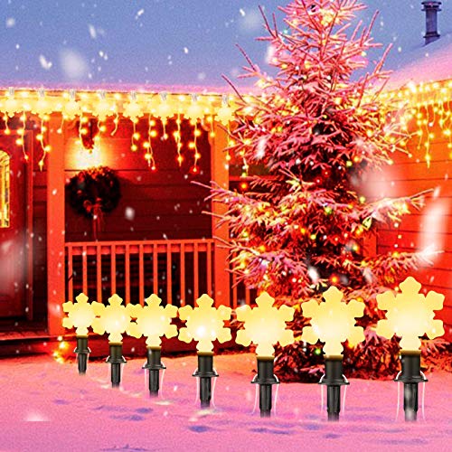 Outdoor Snowflake Christmas Lights: Festive Yard Decorations