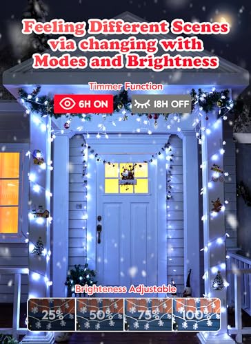 Christmas Snowflake String Lights - 2 Pack