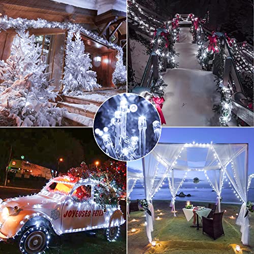 100 LED White Christmas Lights, 39ft String Lights