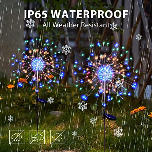 Colorful Christmas Solar Garden Lights 2-Pack 120 LED