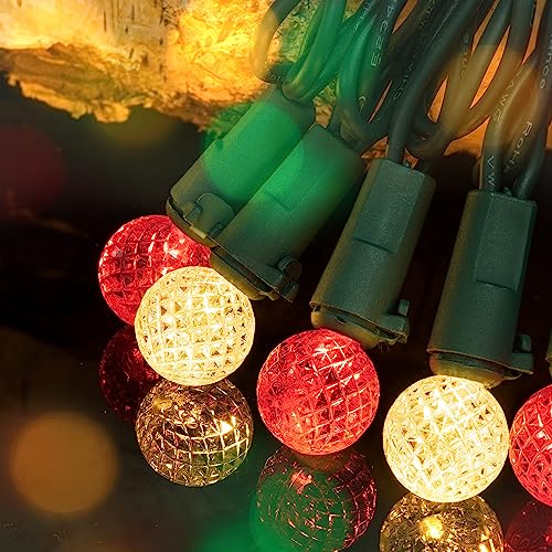 Faceted G15 Globe String Lights for Christmas Decor