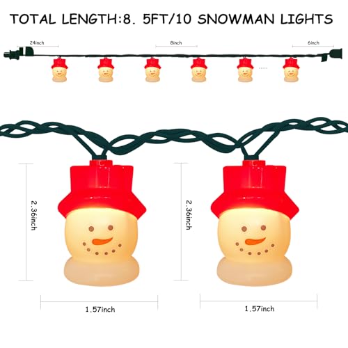 Snowman String Lights: Cute Indoor/Outdoor Christmas Decor