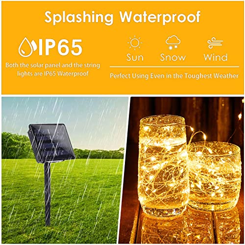 Solar Fairy Lights for Christmas Garden Decoration (Warm White)