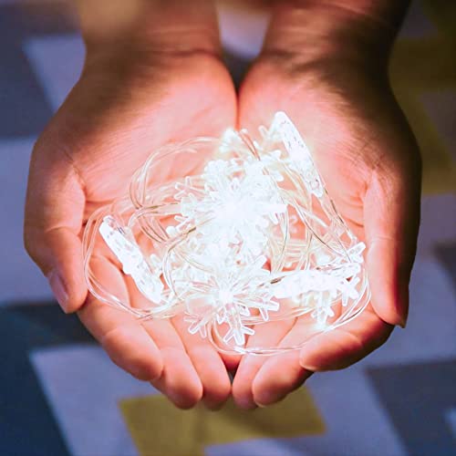 Snowflake String Lights for Indoor Outdoor Christmas Decoration