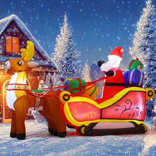 6.8 FT Santa Claus Inflatable for Xmas Garden