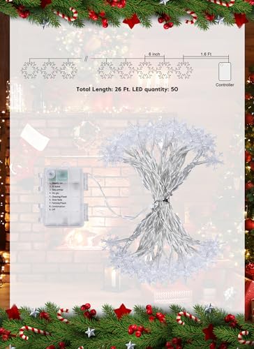 Snowflake Christmas Lights: Outdoor Twinkle Fairy Lights
