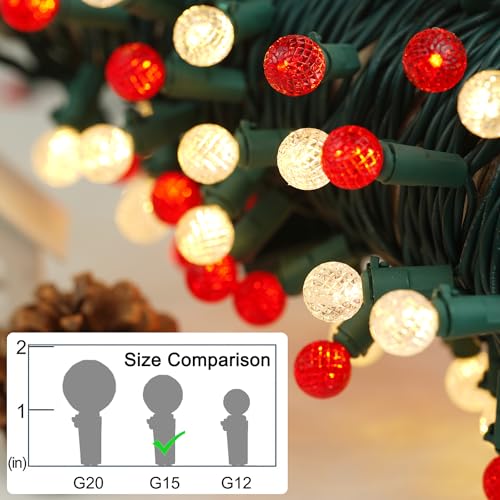 Faceted G15 Globe String Lights for Christmas Decor