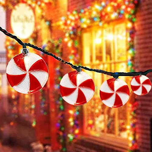Christmas Candy String Lights, 8.5Ft UL Listed Warm White