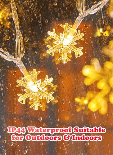 Snowflake Christmas Lights: Outdoor Twinkle Fairy Lights