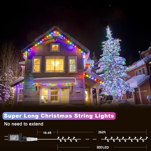 800LED Christmas Lights: Waterproof, Remote Controlled, 8 Modes