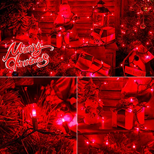 Red Christmas Mini String Lights - Waterproof, Indoor/Outdoor