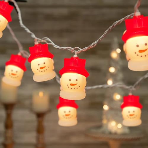 Snowman String Lights: Cute Indoor/Outdoor Christmas Decor