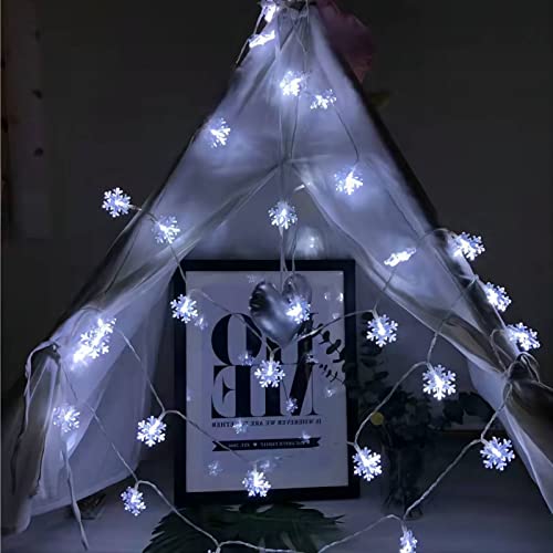 Snowflake String Lights for Indoor Outdoor Christmas Decoration