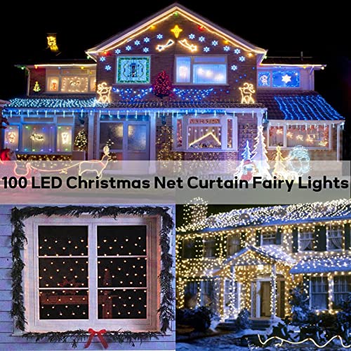 Christmas themed Net Fairy Lights with Remote Control