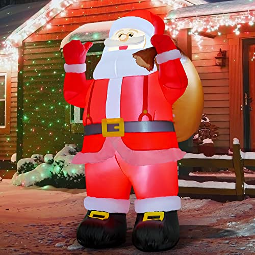 6.6FT Inflatable Santa Claus Decoration with Gift Bag