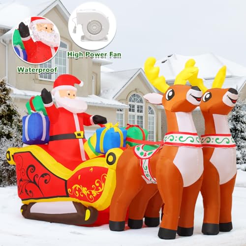 6.8 FT Santa Claus Inflatable for Xmas Garden