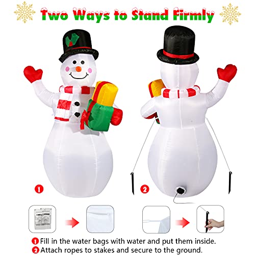 5ft LED Snowman Inflatable: Christmas Outdoor Decorations