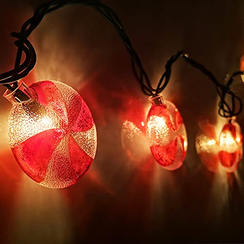 Christmas Candy String Lights, 8.5Ft UL Listed Warm White