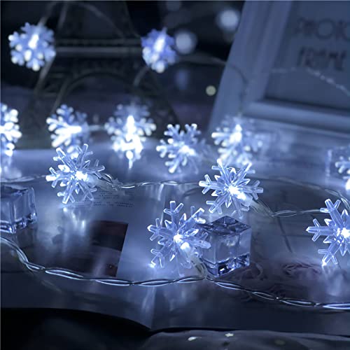 Snowflake String Lights for Indoor Outdoor Christmas Decoration