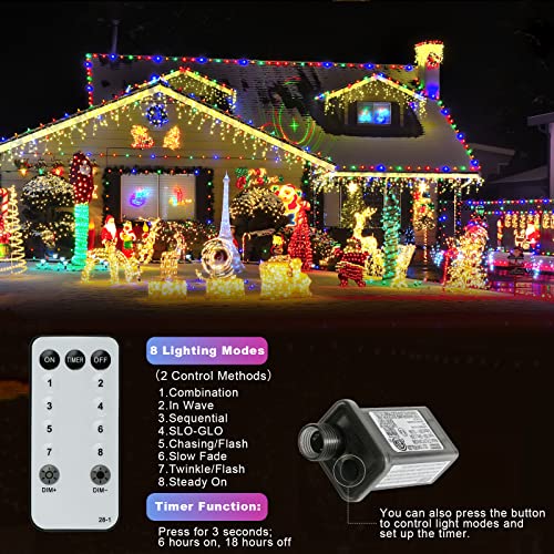 800LED Christmas Lights: Waterproof, Remote Controlled, 8 Modes