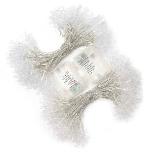2 Pack Snowflake Christmas Lights - 50LED, 24FT