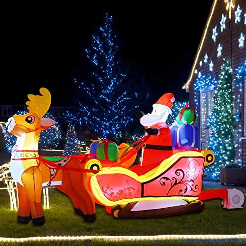 6.8 FT Santa Claus Inflatable for Xmas Garden