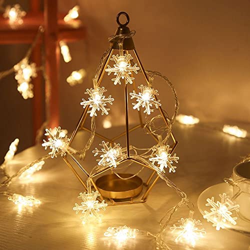 Christmas Snowflake String Lights - 100 LED, 8 Modes