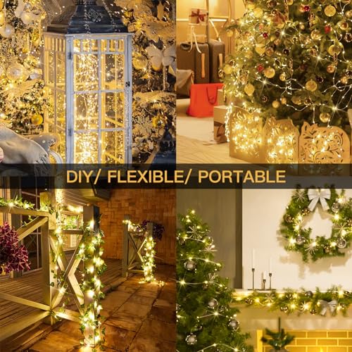 Christmas Fairy Lights with Remote - 66ft, Warm White