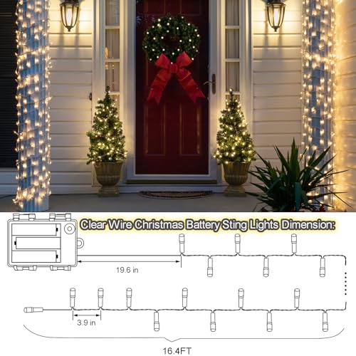 Christmas String Lights, 4 Pack, 50 LED