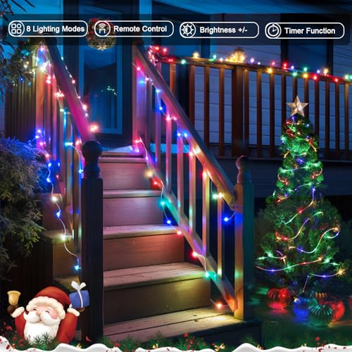 Christmas Rope Lights Outdoor Waterproof, 200LED 66ft
