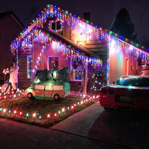 Multicolor Icicle Lights - 33ft Hanging LED String