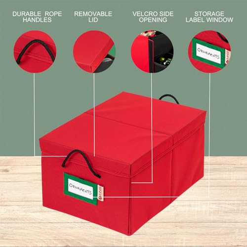 Christmas Ornament Storage Box: Holds 72-3" Ornaments