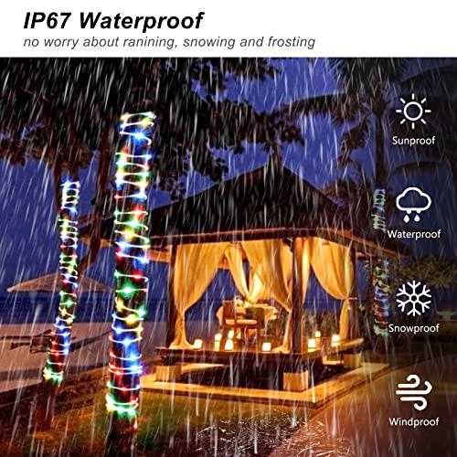 Christmas Rope Lights Outdoor Waterproof, 200LED 66ft