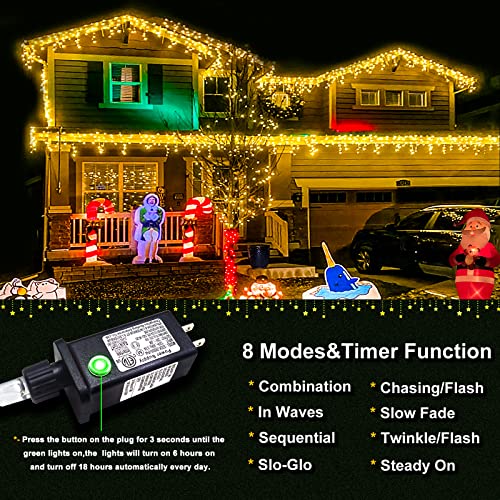 Outdoor Icicle Lights: 400 LED - 33ft