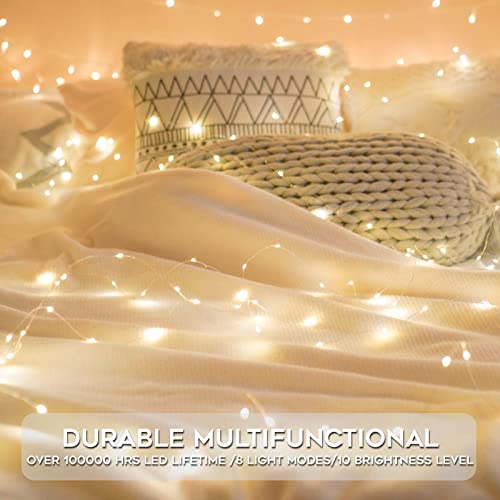 Christmas Fairy Lights with Remote - 66ft, Warm White