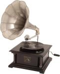 Mango Wood Vintage Gramophone with Record 14" x 26