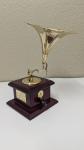 Brass Mini Gramophone Set for Home Decor