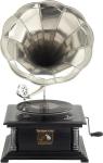 Mango Wood Vintage Gramophone with Record 14" x 26
