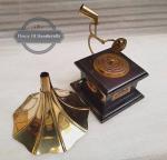 Antique Brass Gramophone for Vintage Home Decor