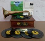 Thorens Antique Swiss Gramophone with 5 Discs