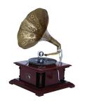Deco 79 Vintage-Style Gramophone with Record